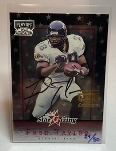 2001 Playoff Honors Honor Roll Buyback #/50 Fred Taylor On Card Auto - Picture 1 of 2