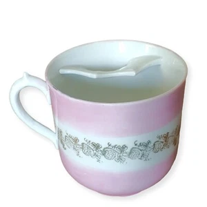 Vintage rosa übergroße Schnurrbart Kaffeetasse #13 auf Boden Becher - Bild 1 von 8