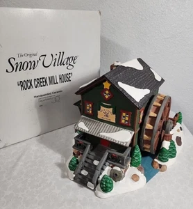 Department 56 ROCK CREEK MILL HOUSE Snow Village Christmas Village ~ BOX~LIGHT - Picture 1 of 11
