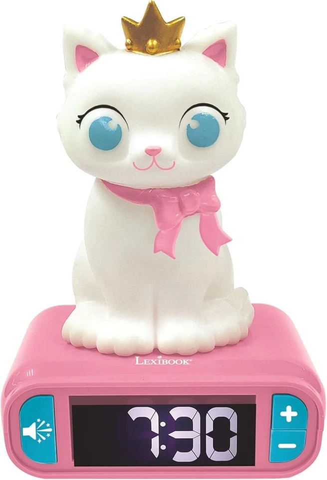 Lexibook Digital Alarm Clock and Night Light for Kids (Kitten)