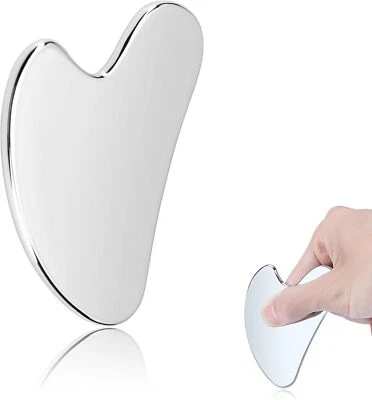 YIKKI Gua Sha Facial Tool, Stainless Steel Guasha Scraping Massage Tool, Metal Lympha