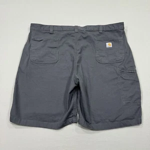 Pantaloncini Carhartt Uomo 46 Grigio Relaxed Fit Tela Lavoro Robusti Flex Workwear Logo - Foto 1 di 8