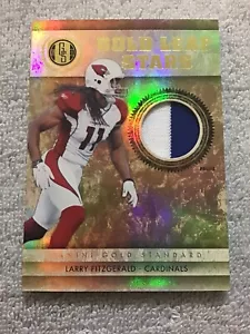 Parche de estrellas Gold Standard Larry Fitzgerald 2011 hoja dorada #/25 Cardinals - Imagen 1 de 4