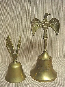 2 ALTE ADLER MESSINGGLOCKEN - Bild 1 von 12