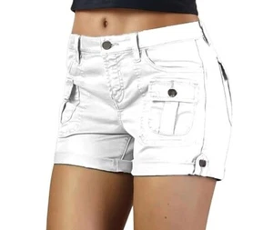 Flamingals Women's Cargo Shorts Mid Waist Trendy Summer Hiking Shorts M - Picture 1 of 4