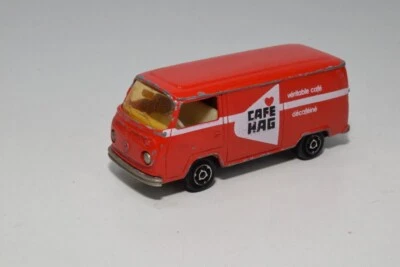 B64 1:60 3 INCH MAJORETTE 244 VW VOLKSWAGEN TRANSPORTER VAN CAFE HAG EXC. - Immagine 1 di 4