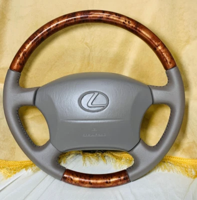 LEXUS LS430 2001 - 2006 dirección gris con grano de madera OEM Foto 1 de 4