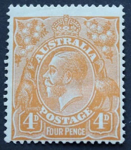 Australien 1915 GV Four Pence mit "Bruch im rechten Rahmen" SG 22 postfrisch - Bild 1 von 1