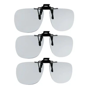 3 Pairs proSPORT Clip-On Reading Glasses Flip-Up Magnifying Lenses, Lightweight - Picture 1 of 5