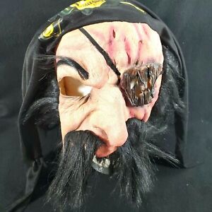Halloween Scary Latex Hairy Ugly Pirate Mask Masquerade Costume