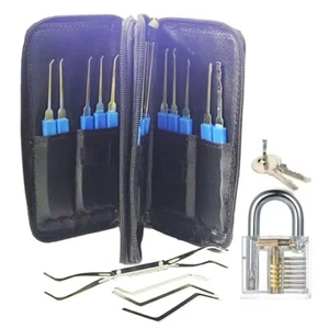 24Pcs Key Repair Tool Kit Security Tool Ergonomic Portable Simple Lock Pick Blue - Picture 1 of 18