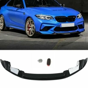 Front Bumper Spoiler Splitter Lip For BMW F87 M2 Competition 19-21 Glossy BLK AU - Picture 1 of 12