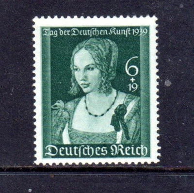Alemania Semipostal 1939 Scott# B146 "Mujer veneciana" sin usar en muy buen estado Foto 1 de 2