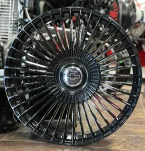26'' inch Silverado Gloss Black Wheels Yukon Tahoe Sierra Wagoneer Rims XL New - Picture 1 of 7