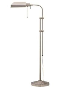 Cal Lighting Pharmacy 10" Adjustable Durable Metal Floor Lamp Silver BO-117FL-BS