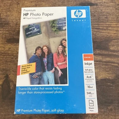 HP Inkjet Soft Gloss 4x6 Premium Photo Paper New - Image 1 of 2