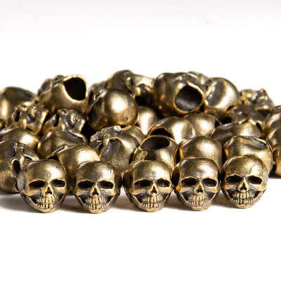 Mini cuentas espaciadoras de cuchillo de cordón de cuentas de latón paracord calavera de 20 piezas  Foto 1 de 2