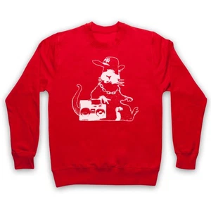 BANKSY RAT GRAFFITI STREET ART PRINT ARTIST ADULTS UNISEX SWEATSHIRT - Picture 1 of 11