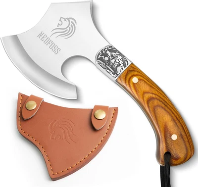 Warthog Camping Axe, 9" Full Tang Small Axe with Leather Sheath, Survival Hatche - Image 1 of 4