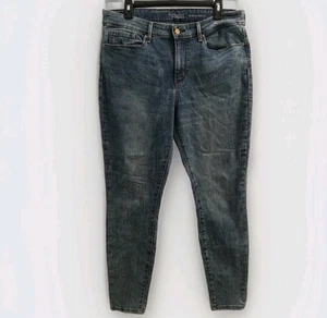 Pantalones de mezclilla LEVI Signature modernos ajustados elásticos para mujer 16 W33 azul lavado a la piedra en muy buena condición - Imagen 1 de 17