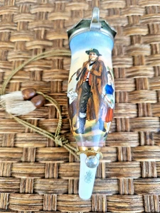 Antike Westdeutsche Hirten Pfeifekopf mit versilberte Kanister Deckel 11 cm - Bild 1 von 8