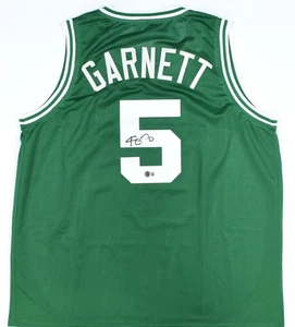 Kevin Garnett Autographed Green Pro Style Jersey - Beckett W Hologram *Black - Picture 1 of 3
