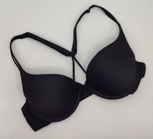 Reggiseno intimo The Best Fitting 34A nero leggermente imbottito chiusura anteriore push up - Foto 1 di 5