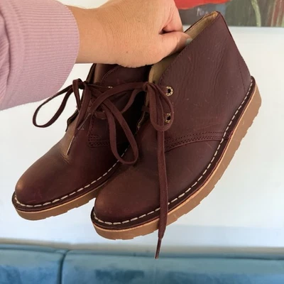 LL Bean Botas Mujer 7M Stonington Chukka Cuero Borgoña Con Cordones Zapatos Informales Foto 1 de 4
