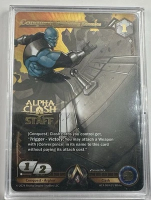 Alpha Clash Conquest, Exploiting Enemies – Staff Promo – Clashgrounds AC4-069 NM - Image 1 of 2