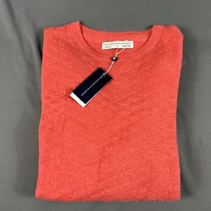 Holderness & Bourne Golf Pullover Sleeve Logo Crewneck Medium Salmon MSRP $185 - Picture 1 of 6