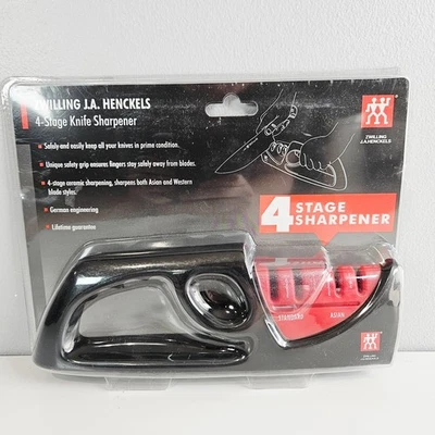 Zwilling Knife Sharpener • 4-Stage Pull Through • 32602-001 Black • New NIB - Image 1 of 2