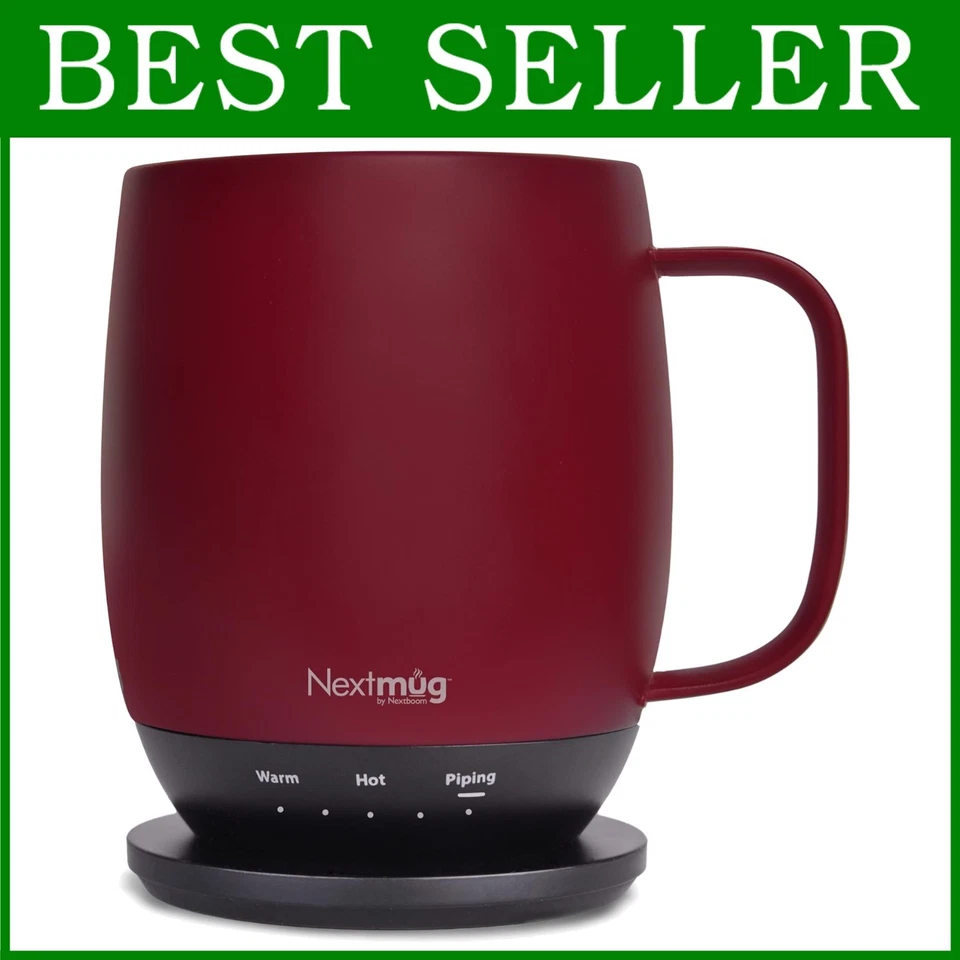 NextMug By Nextboom MMA-1122 Self Heating W/Charger Burgundy - MINT