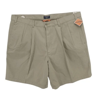 NUEVO CON ETIQUETAS DOCKERS Pantalones Cortos Plisados Go Caqui Defensor de Manchas 100% Algodón Plisado Talla 40 Foto 1 de 4