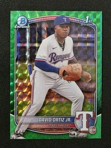 /99 David Ortiz Jr. 2025 Bowman BCP-29 Chrome 1st Green Geometric Refractor - Bild 1 von 2