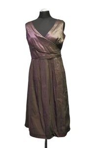 Ana Alcazar Abito A-Linea 42 Verde Viola Cangiante - Picture 1 of 5