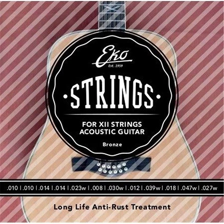 Eko XII Bronze Cordiera per Chitarra Acustica 12 Corde 010/047