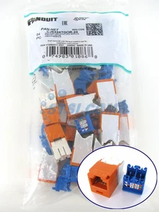 Panduit CJ6X88TGOR-24 Mini-Com TX6A Cat6a Jack Module, Orange, 24-Pack ~STSI - Picture 1 of 4
