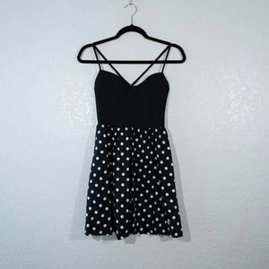 Pink Victoria’s Secret Black Polka Dot Fit & Flare Dress Size Small - Picture 1 of 10