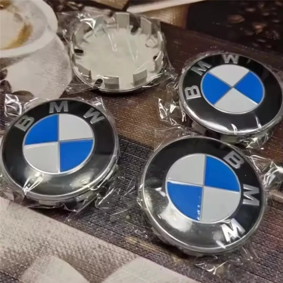1SET For BMW 68mm Wheel Center Hub Caps Logo Badge Emblem Rim Hubcaps Emblem - Image 1 of 4