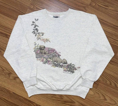 Sudadera De Colección Perros Cachorro Northern Reflections Talla M Naturaleza Animales Arte Años 90 Foto 1 de 4