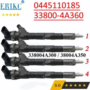 4PC 0445110185 Diesel Injector for HYUNDAI 33800-4A300 33800-4A350 33800-4A360  - Picture 1 of 7