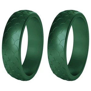1X(2 Stück, Beliebt bei Frauen, Silikon-Cool-Ringe, Silikon-Ehering, 5,7 Mm6261 - Bild 1 von 6