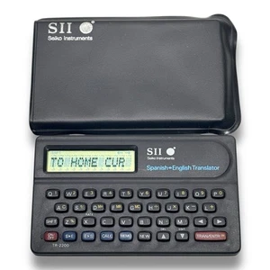 Vintage SII Seiko Instruments Spanisch-Englisch Übersetzer TR-2200 Taschenrechner & Memos - Bild 1 von 5