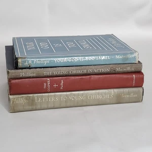 J.B. Phillips Book Lot Your God Is Too Small Letters Young Church Action Gospels - Picture 1 of 16