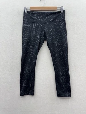 Leggings femininas Lululemon 6 preto cinza High Times Star Crushed - Imagem 1 de 4