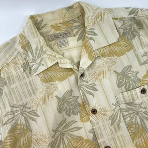 Island Republic Mens XL Hawaiian Shirt Tropical Leaf Print Short Sleeve Button - Picture 1 of 10