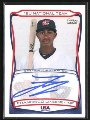 Francisco Lindor 2010 Topps USA Baseball Autographs Auto C #A-11 18U National - Image 1 of 2