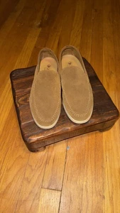 Loro Piana summer walk suede loafers in beige size 41 EU - Picture 1 of 6