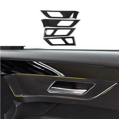 Tira interior del panel de la puerta de 4 piezas de fibra de carbono para Jaguar XF 2016-2020 Foto 1 de 3