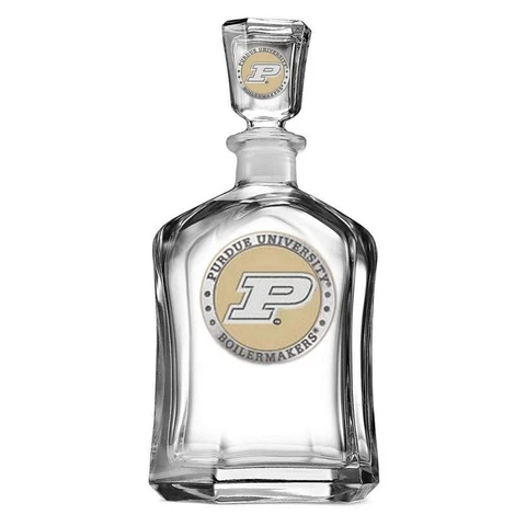 Team Color Logo Purdue Boilermakers Decanter Glass Bottle Cover